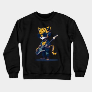 Bass Guitar Tiger Crewneck Sweatshirt
